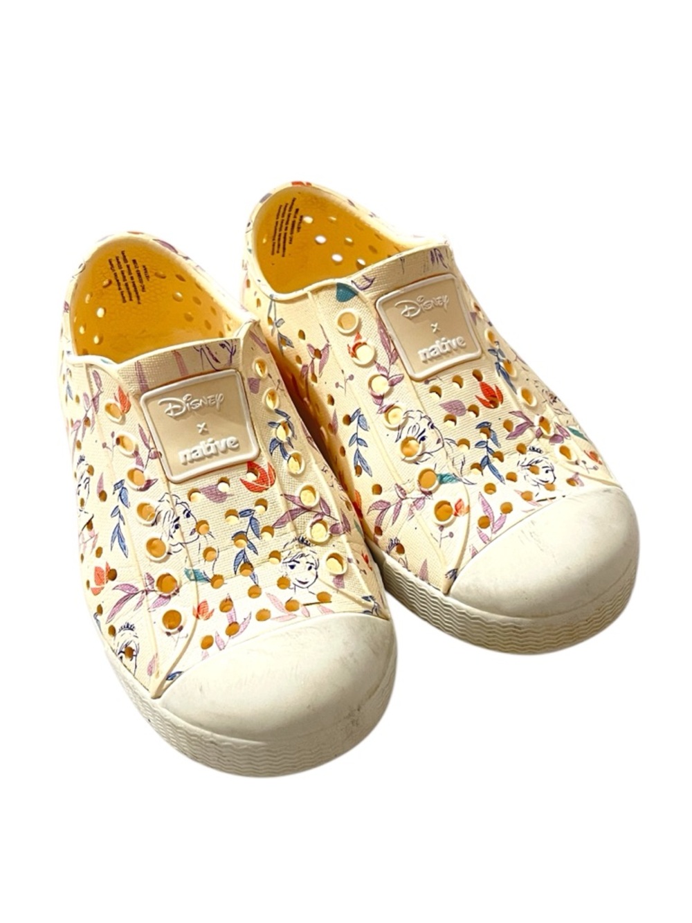 Disney x Native Kids Floral Princess Slip-On Shoes C8 | Waterproof Water Shoes